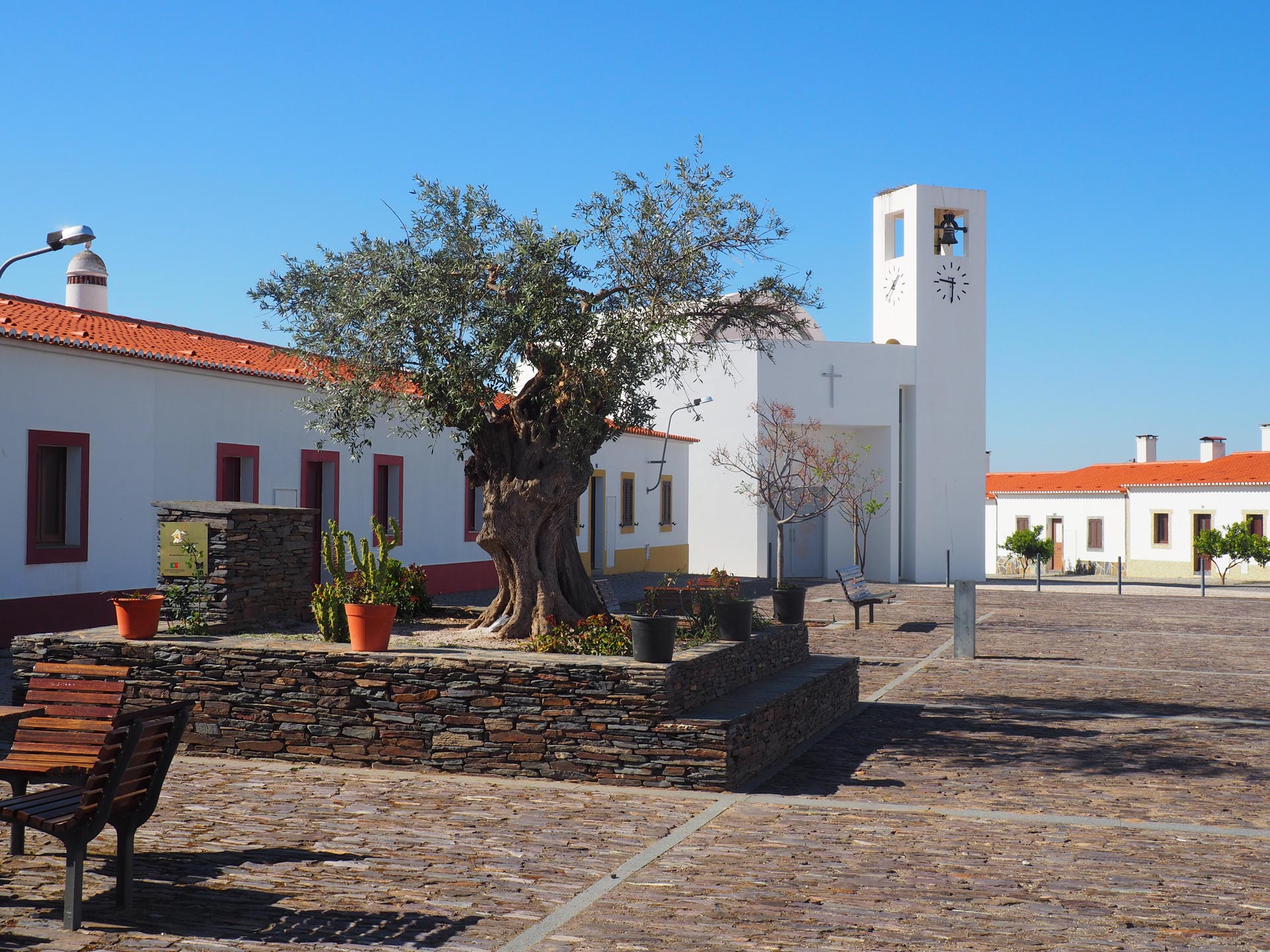 witte toren in Monsaraz