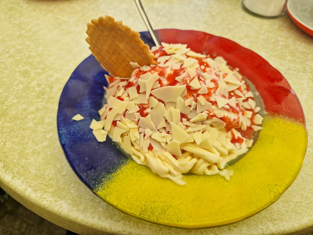 Spaghetti Eis in Duitsland