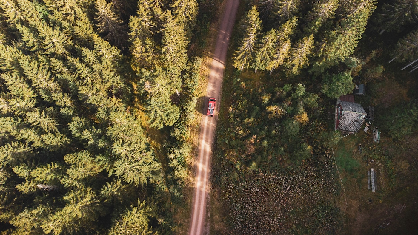 Busje in het bos, Duitsland