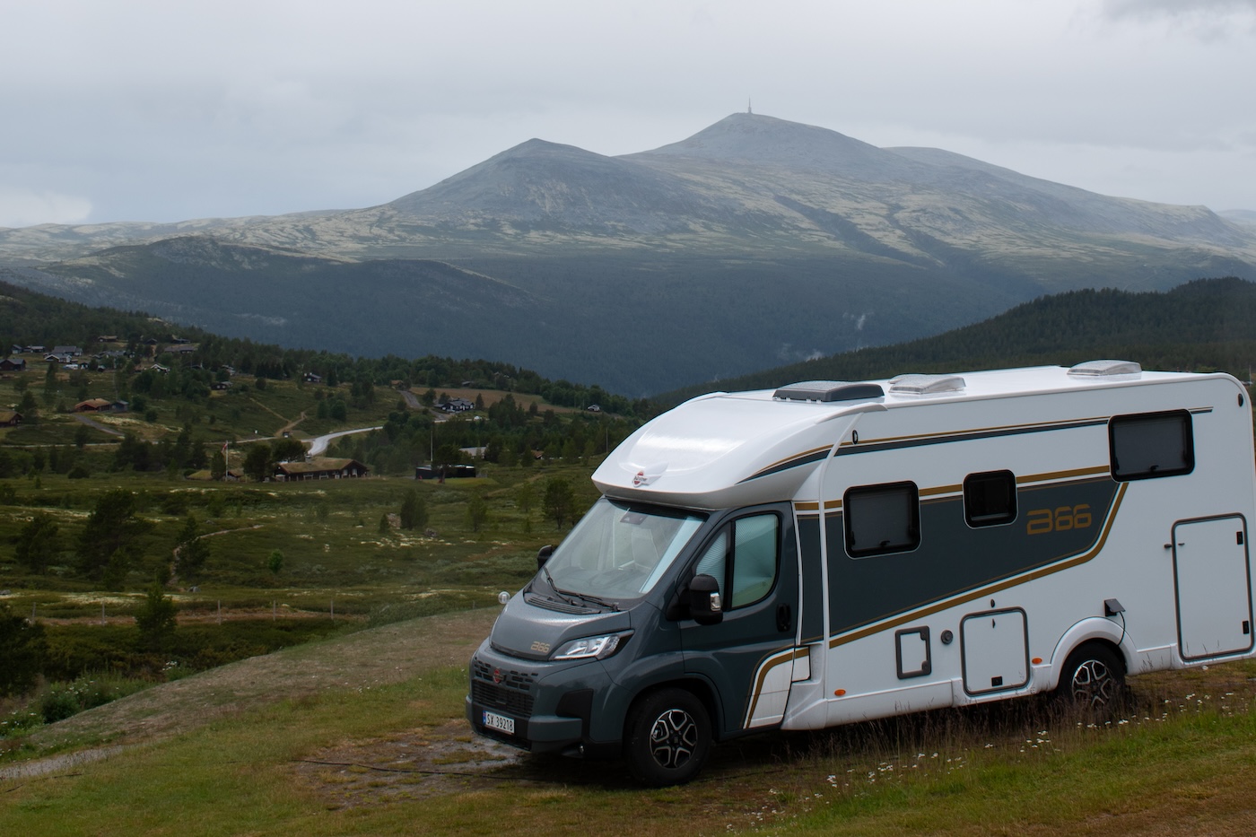 camper op de camping in Rondane