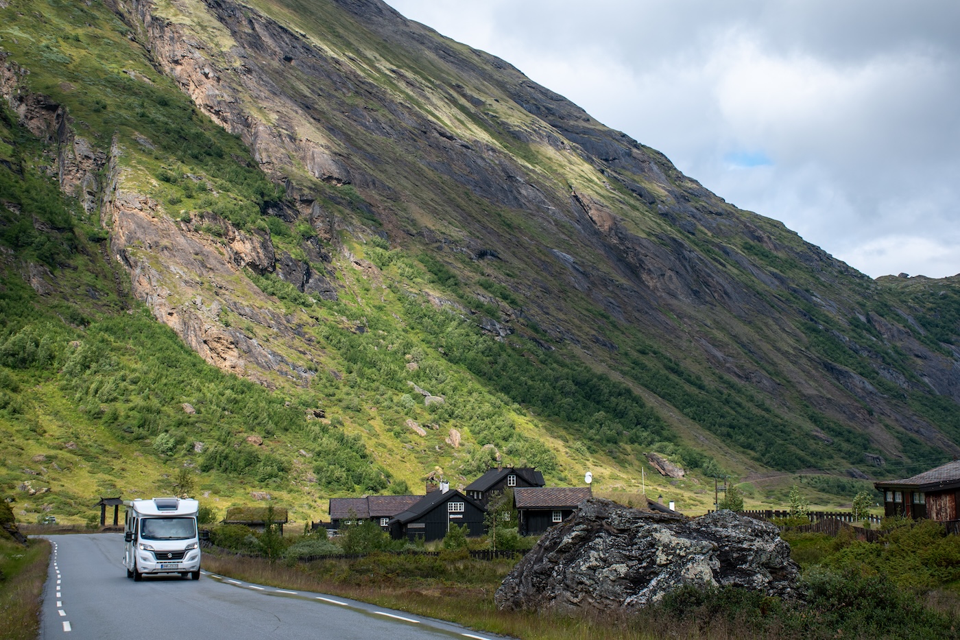 met de camper in Noorwegen, scenic route